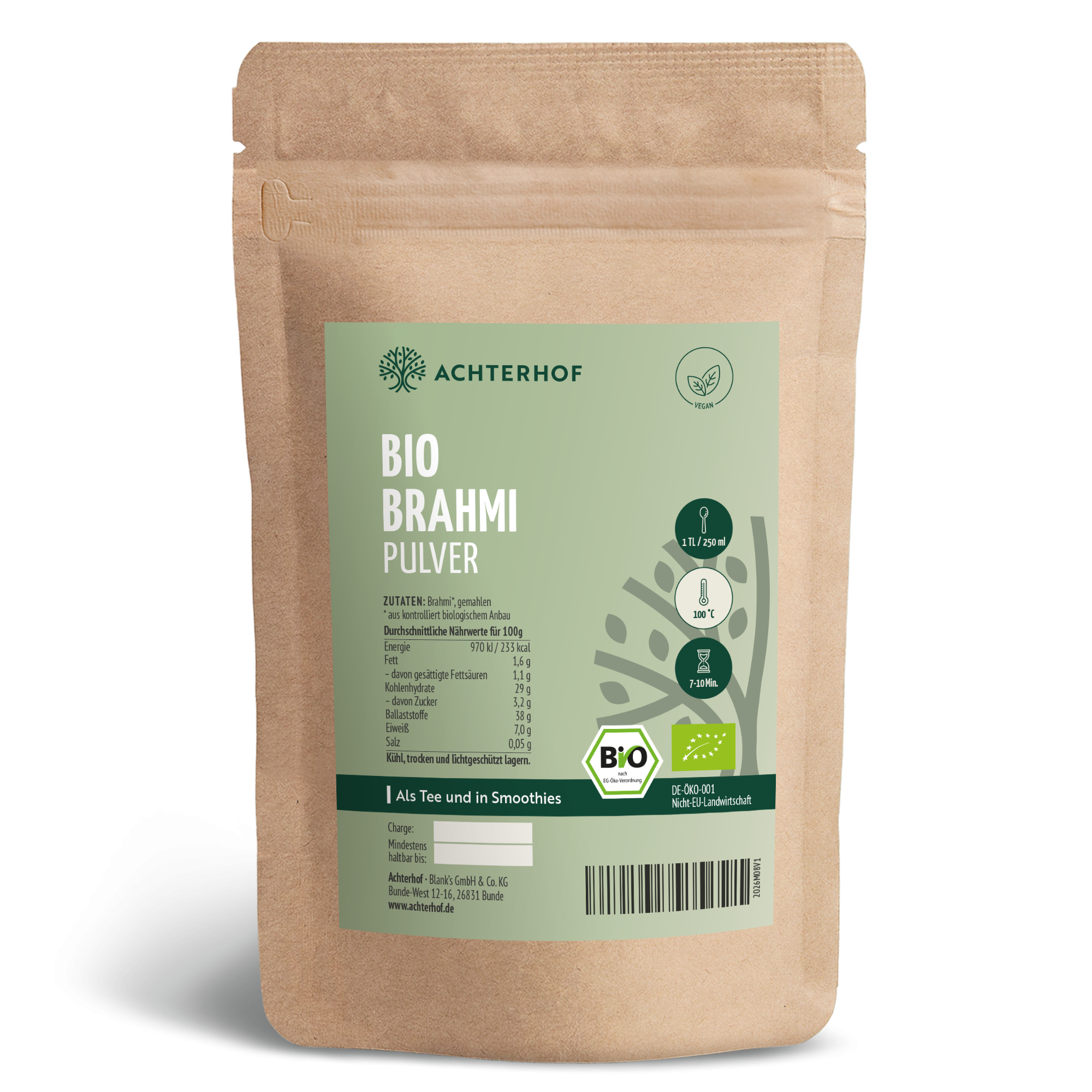 Brahmi Pulver Bio (250g)