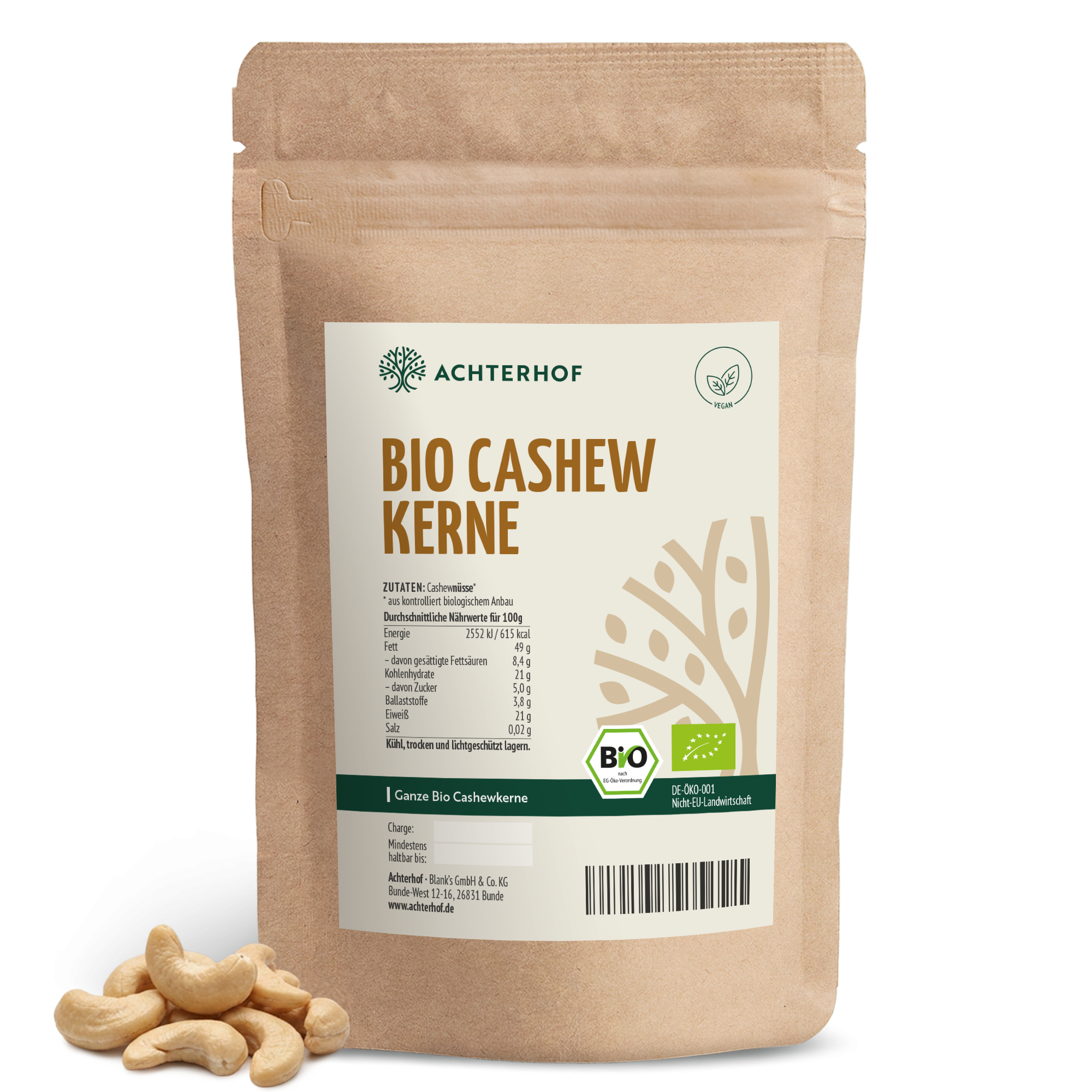 Bio Cashewkerne ganz (500g)