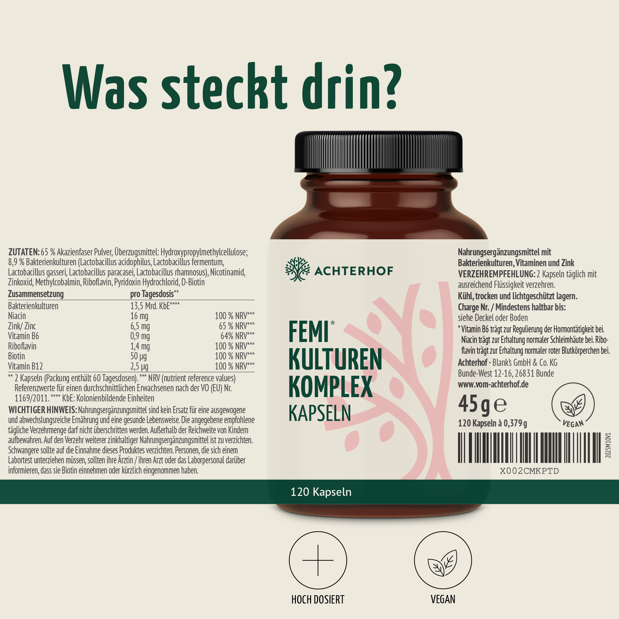 Femi Kulturen Komplex (120 Kapseln)