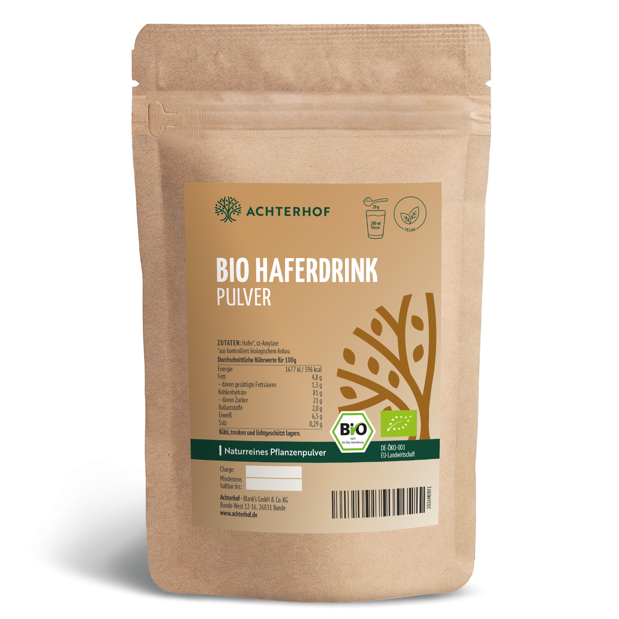 Bio Haferdrink Pulver (500g)