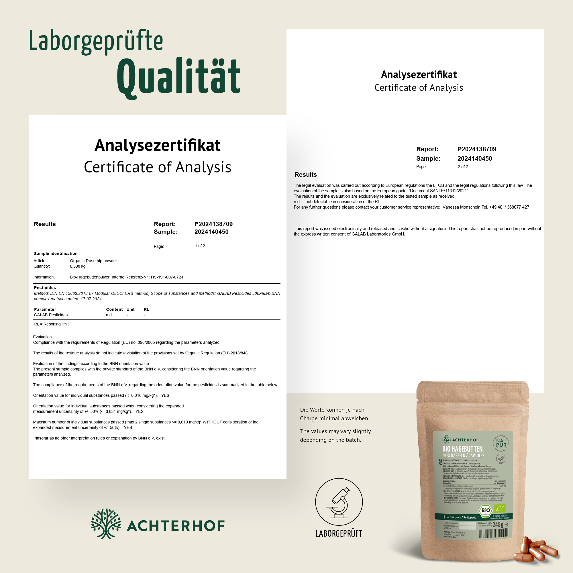 Bio Hagebutten Kapseln Nachfüllpack (400 Kapseln)