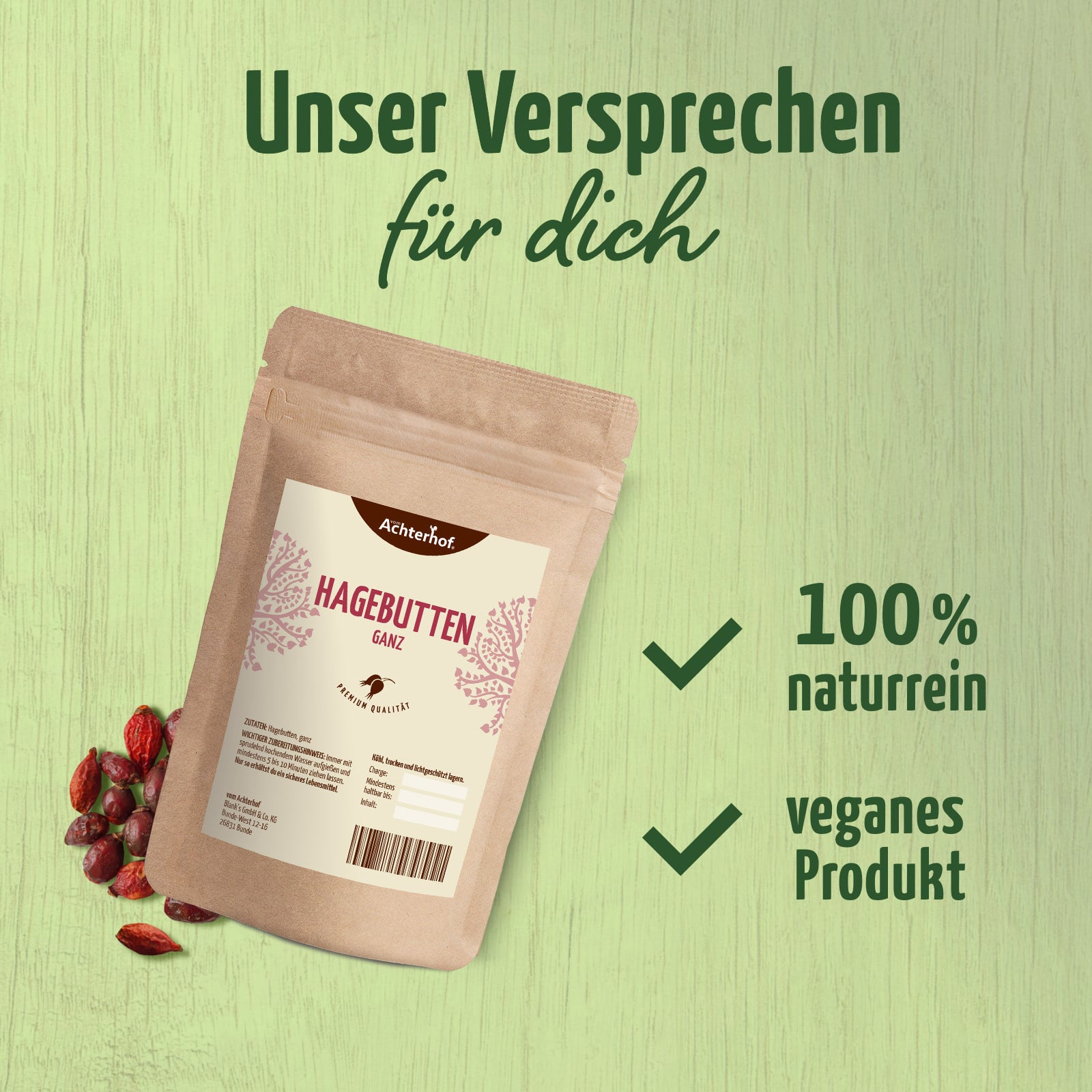 Hagebutten ganz (1000g)