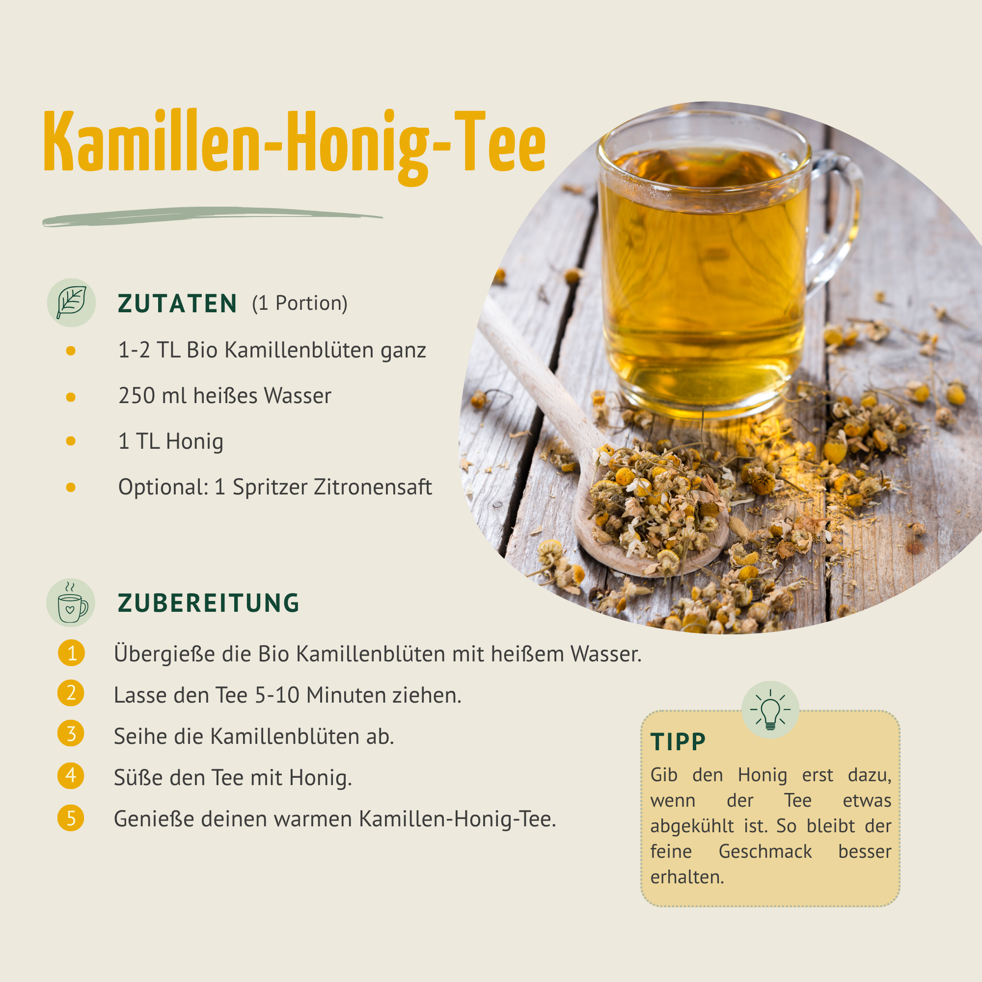 Kamillenblüten ganz Bio (500g)