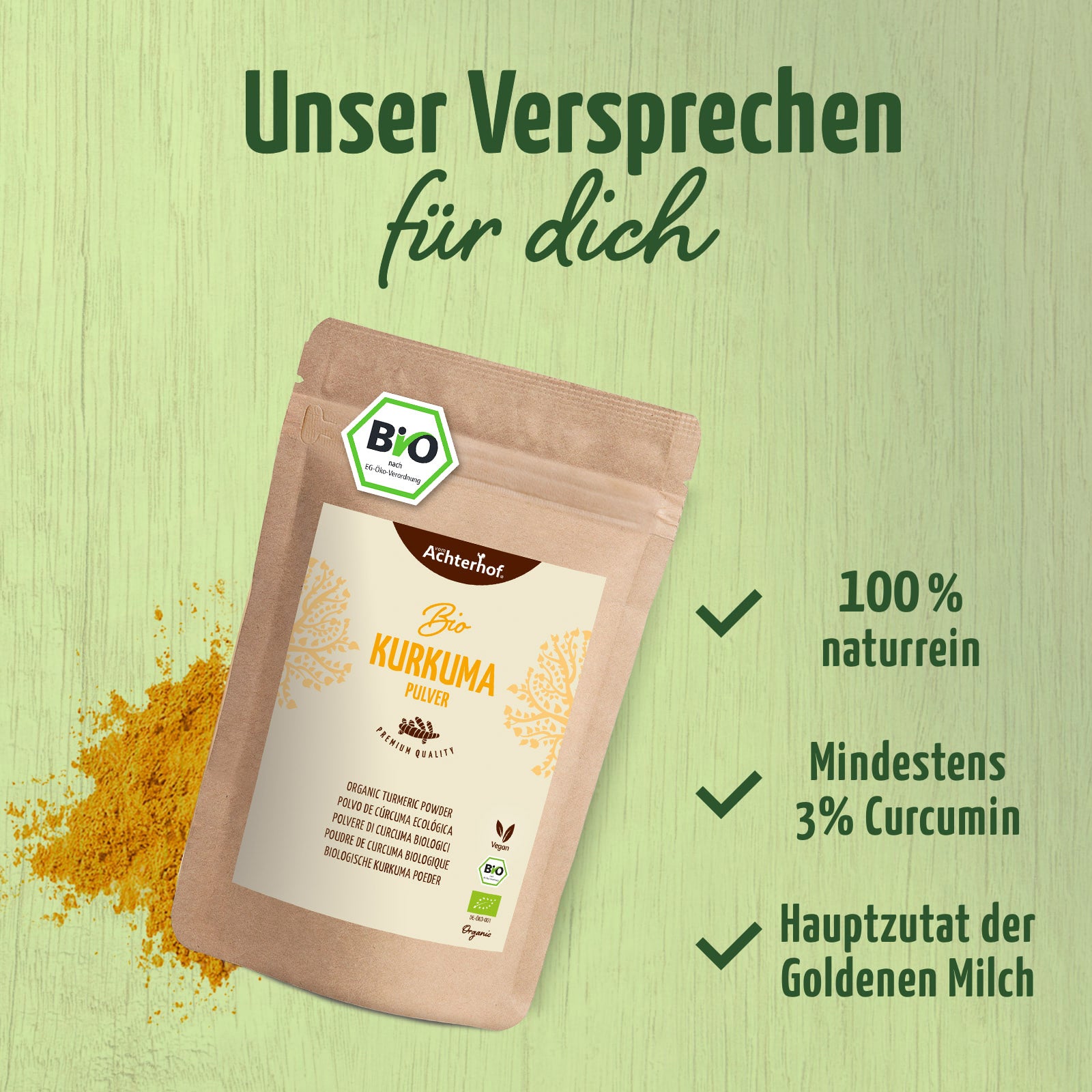 Goldene Milch Mischung 4er Bio Set