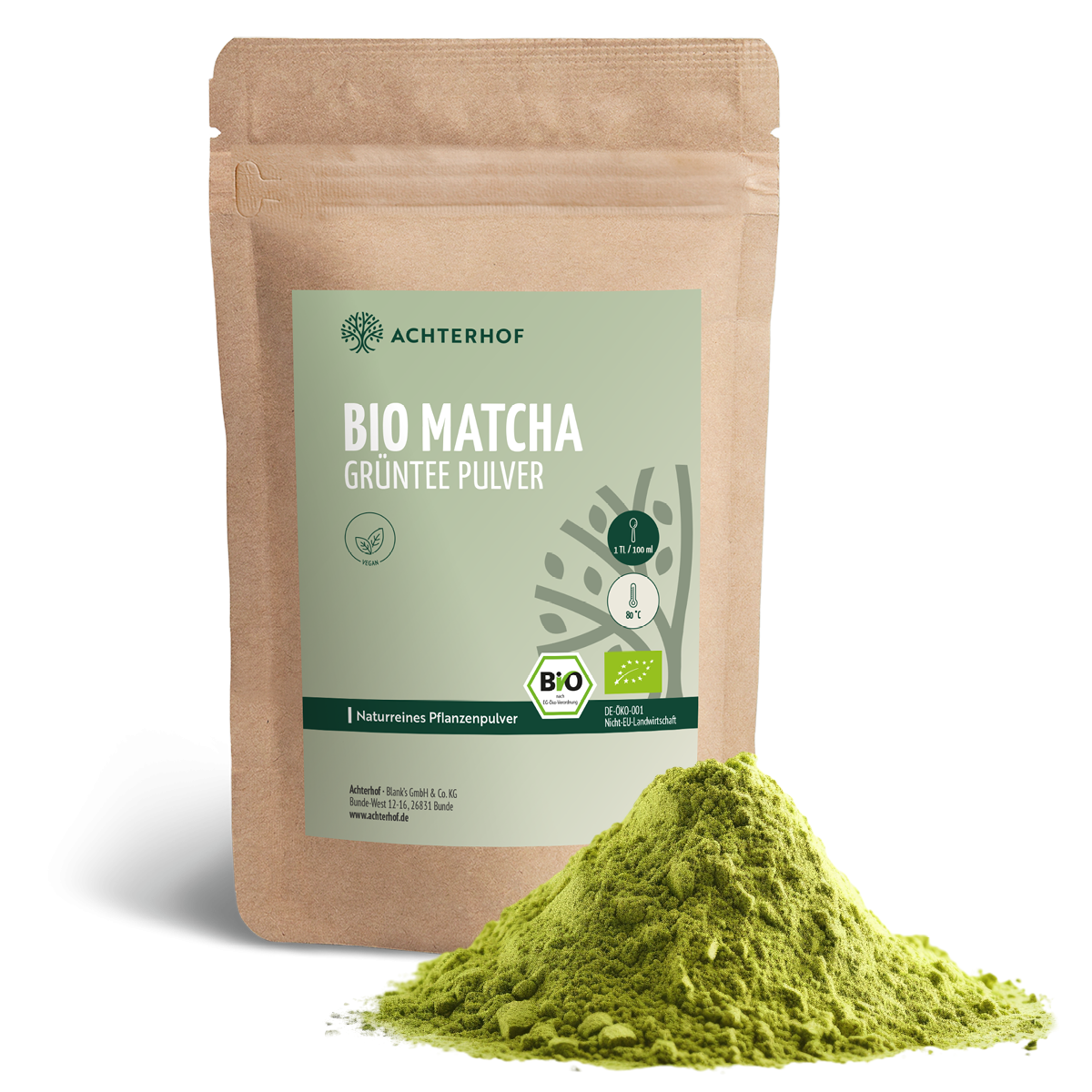 Bio Matcha Grüntee Pulver (100g)