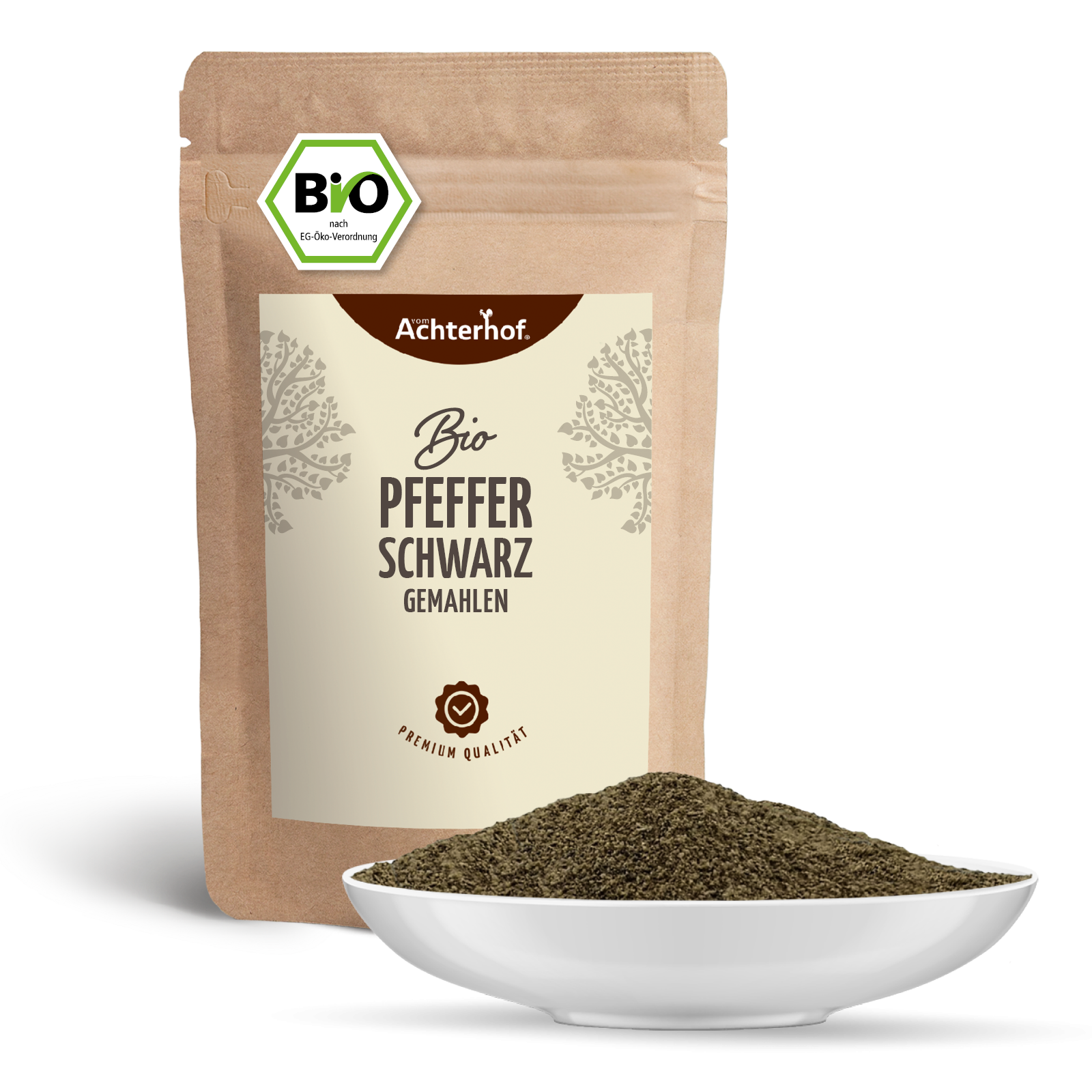 Pfeffer schwarz gemahlen Bio (500g)