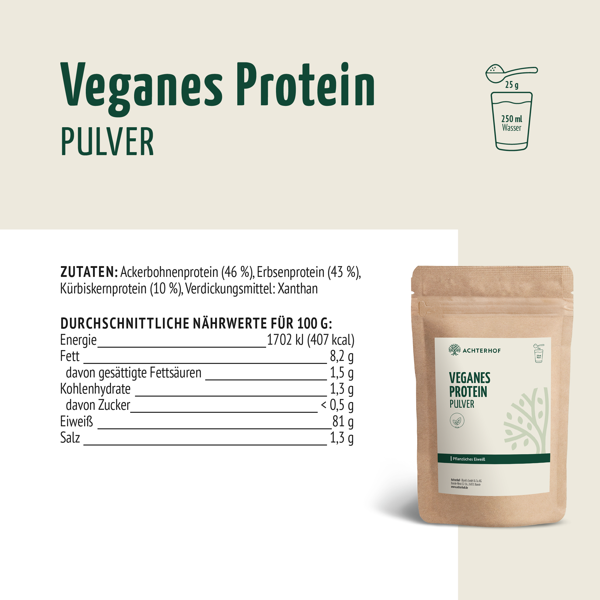 Veganes Protein Pulver (250g)