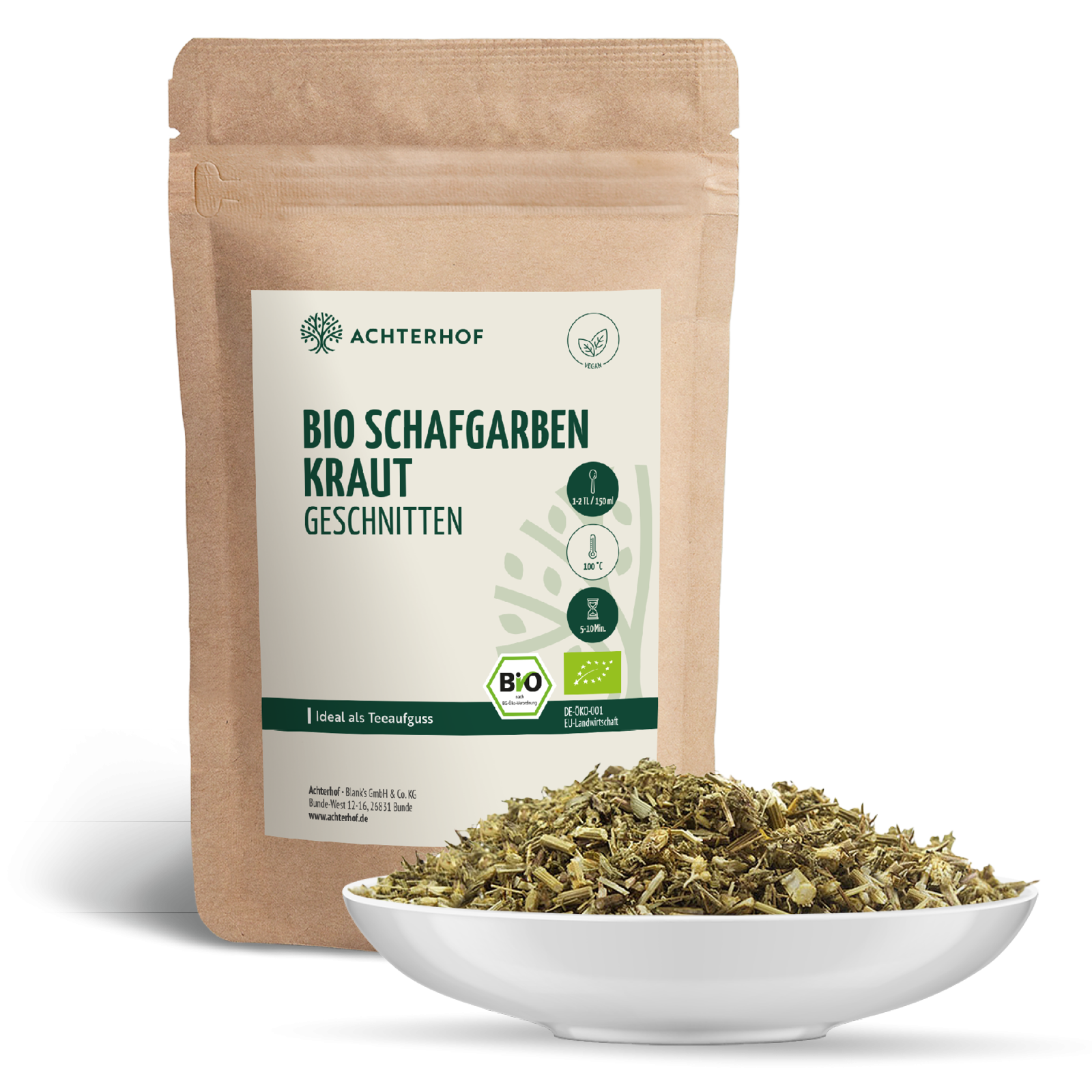 Bio Schafgarbenkraut geschnitten (500g)
