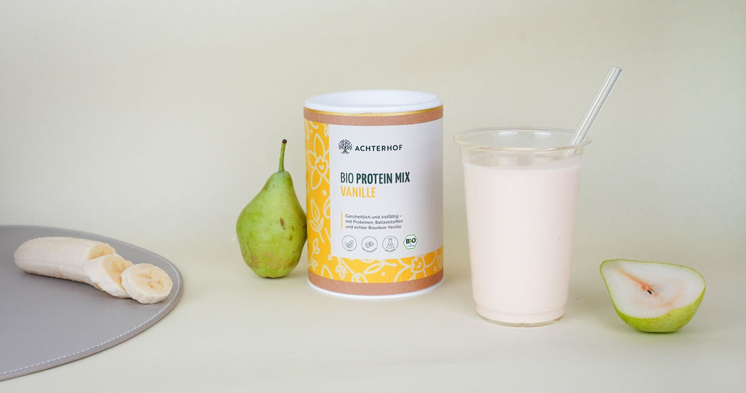 Protein Shake mit Vanille Mix