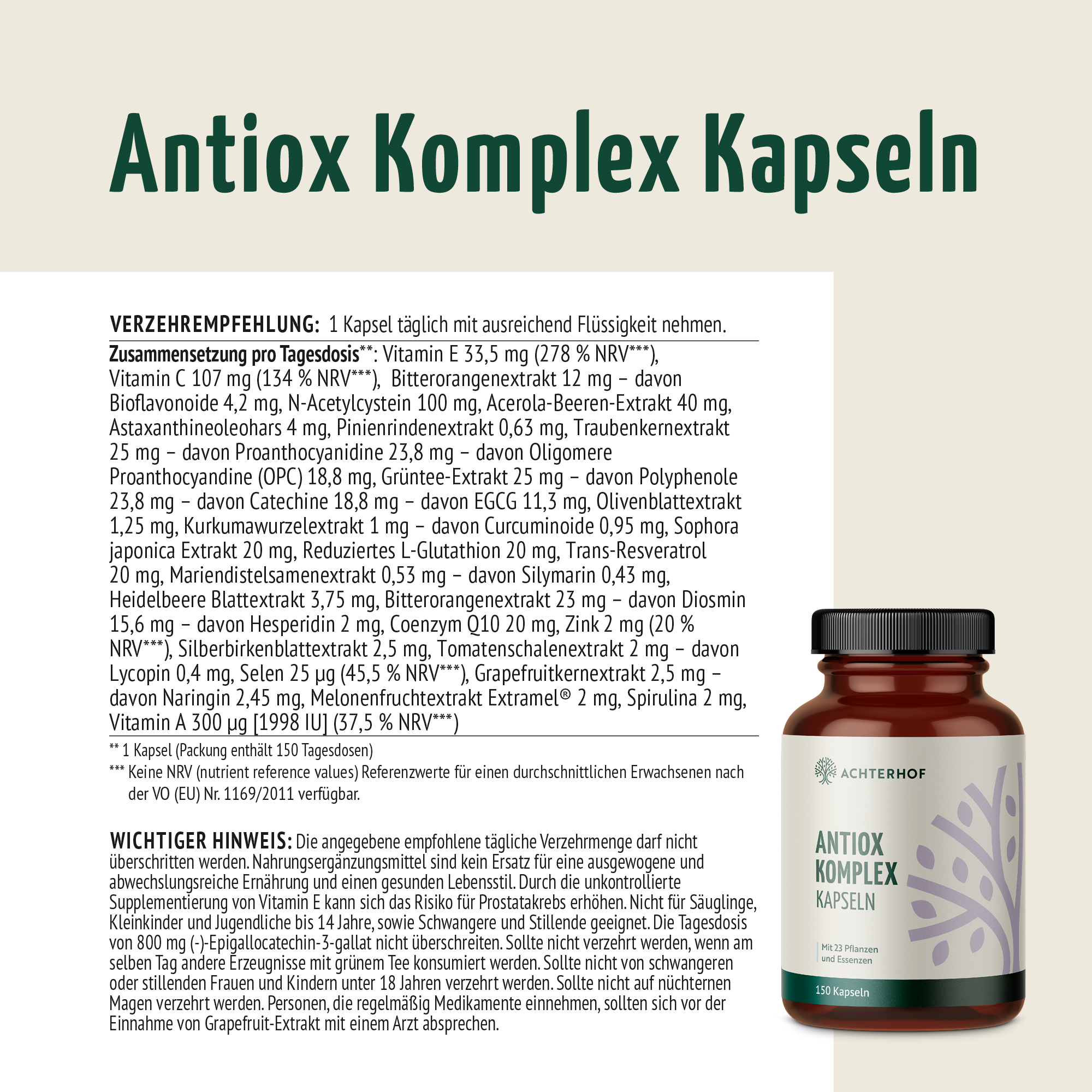 AntiOx Komplex (150 Kapseln)