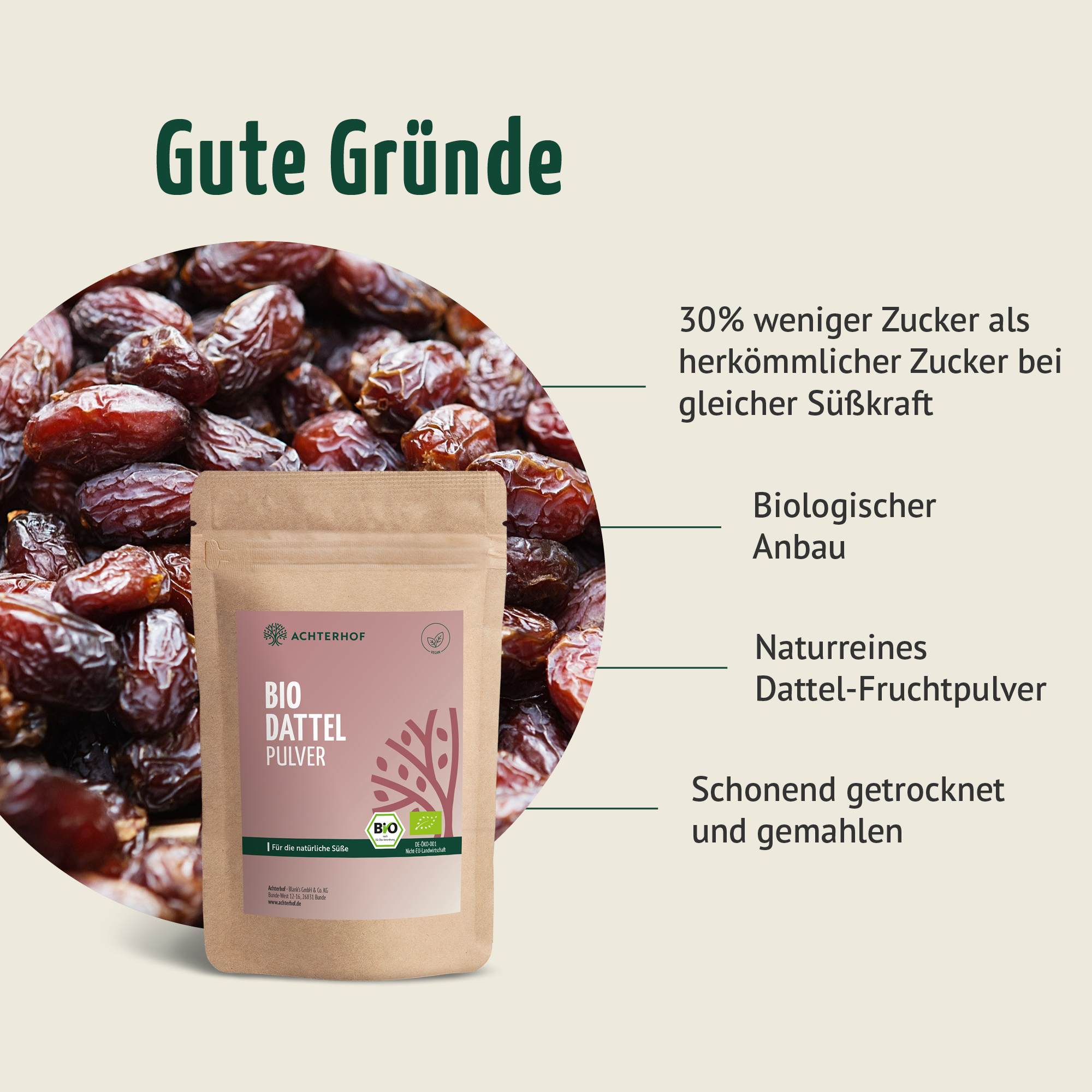 Bio Dattel Pulver (250g)