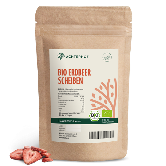 Bio Erdbeerscheiben gefriergetrocknet (100g)