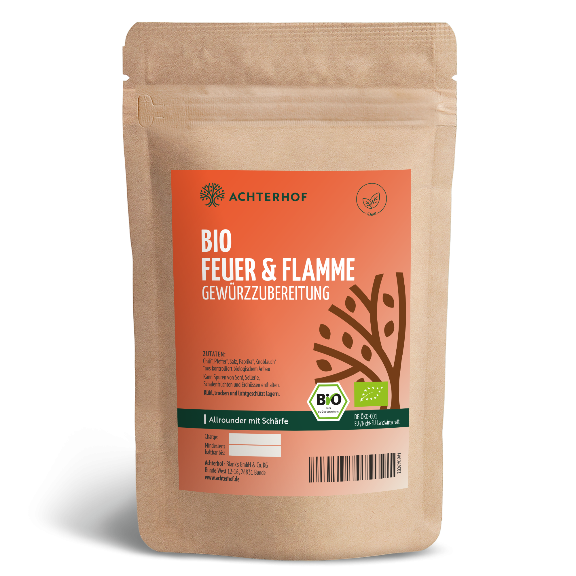 Bio Feuer & Flamme Gewürzzubereitung (100g)