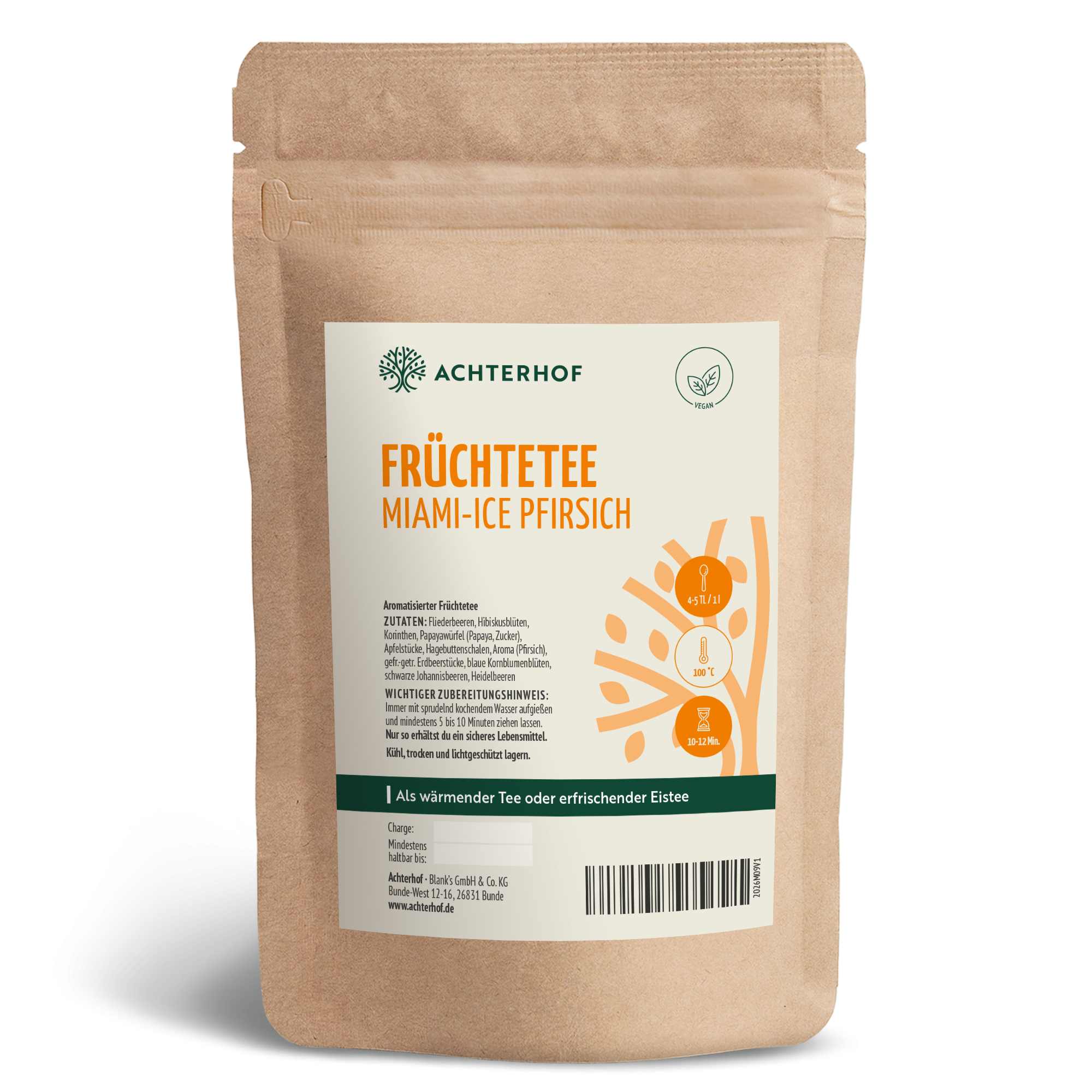 Früchtetee Miami-Ice Pfirsich (100g)