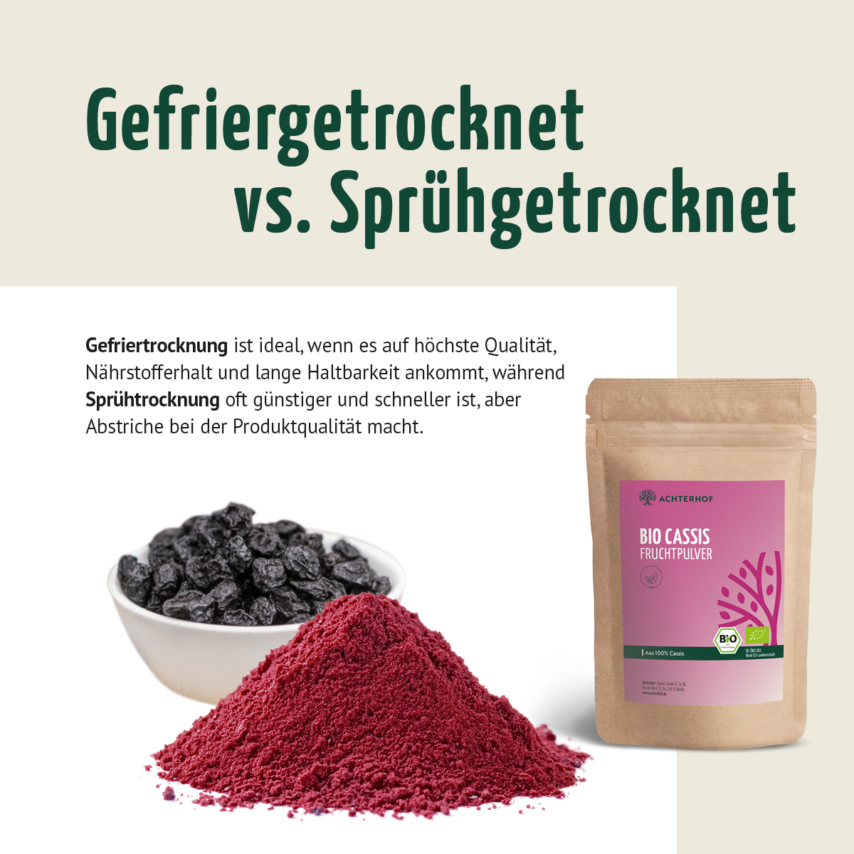 Bio Cassis Fruchtpulver (250g)