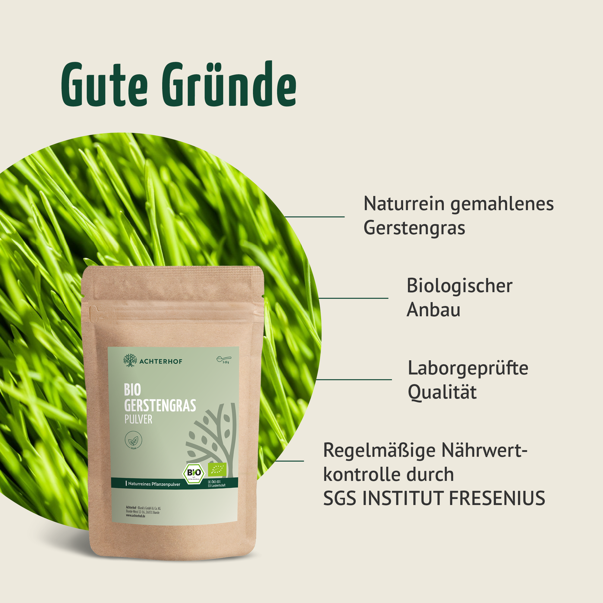 Bio Gerstengras Pulver (150g)