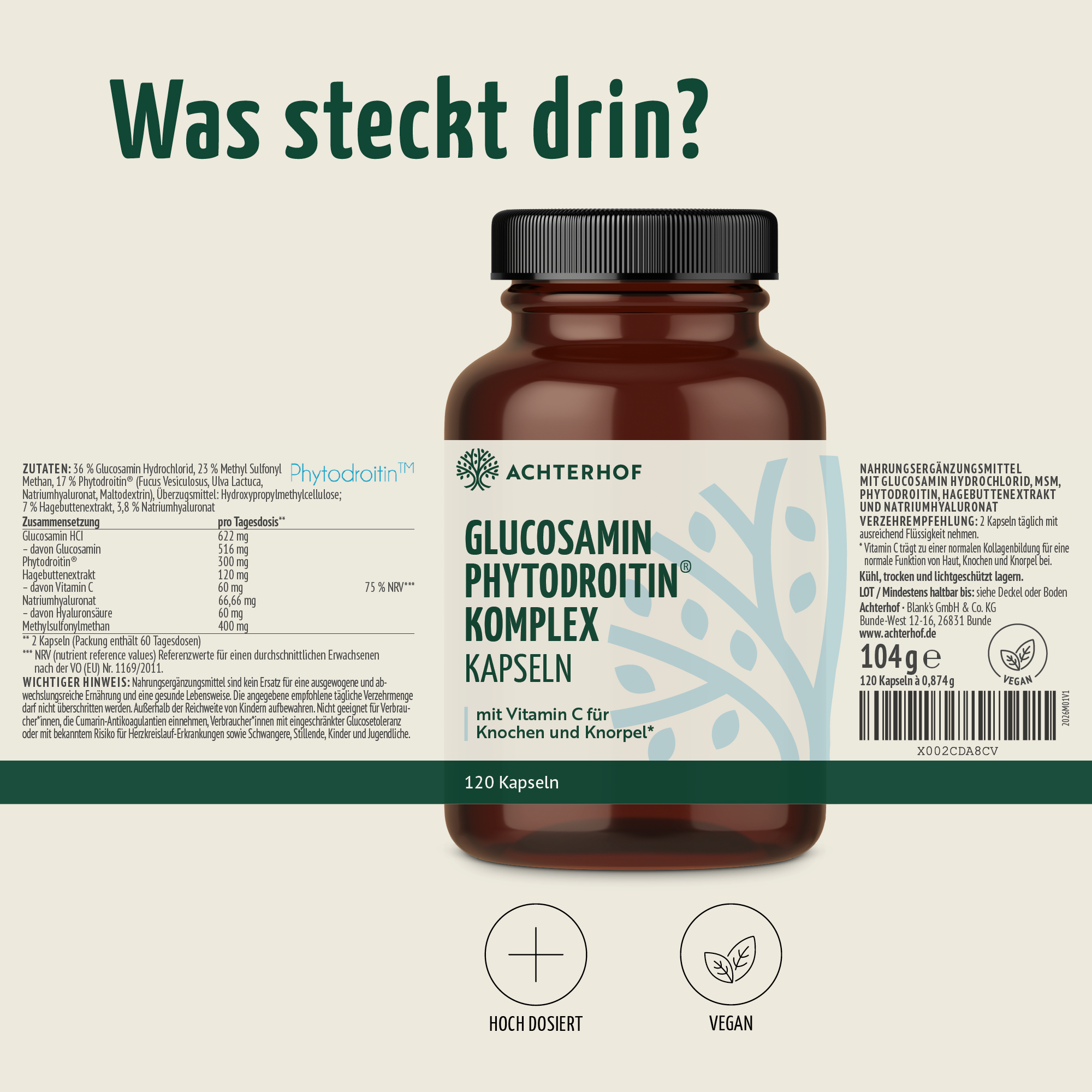 Glucosamin Phytodroitin® Komplex (120 Kapseln)