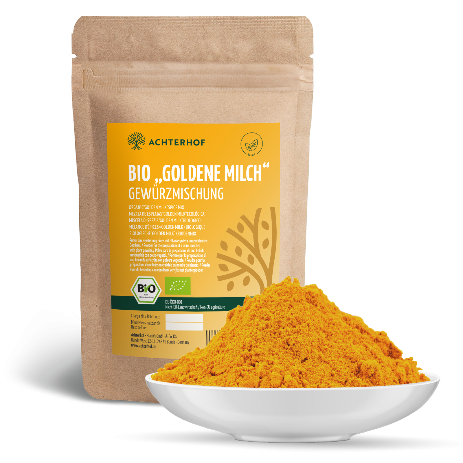 Goldene Milch Gewürzmischung Bio (500g)