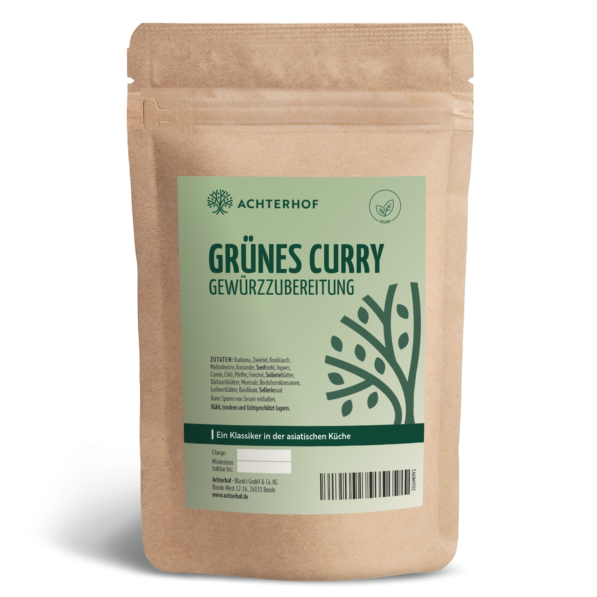 Grünes Curry Gewürzzubereitung (100g)