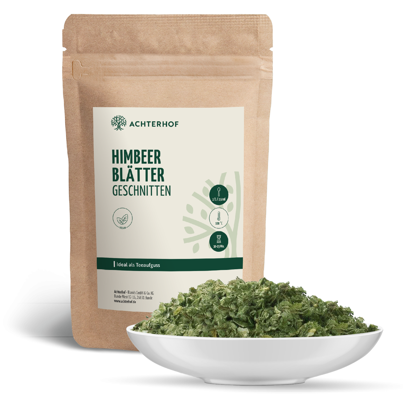 Himbeerblätter geschnitten (250g)