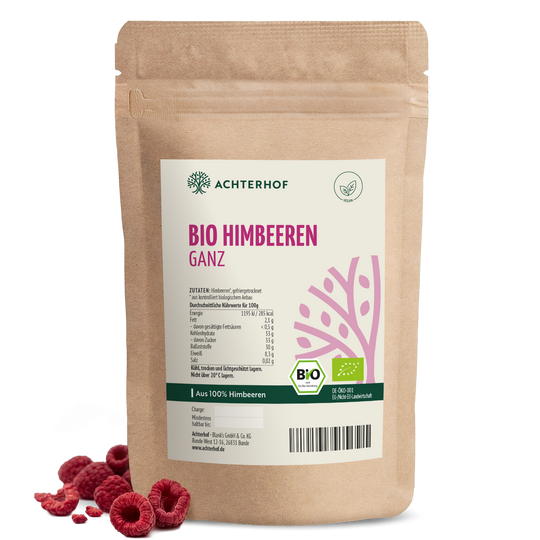 Bio Himbeeren gefriergetrocknet (100g)