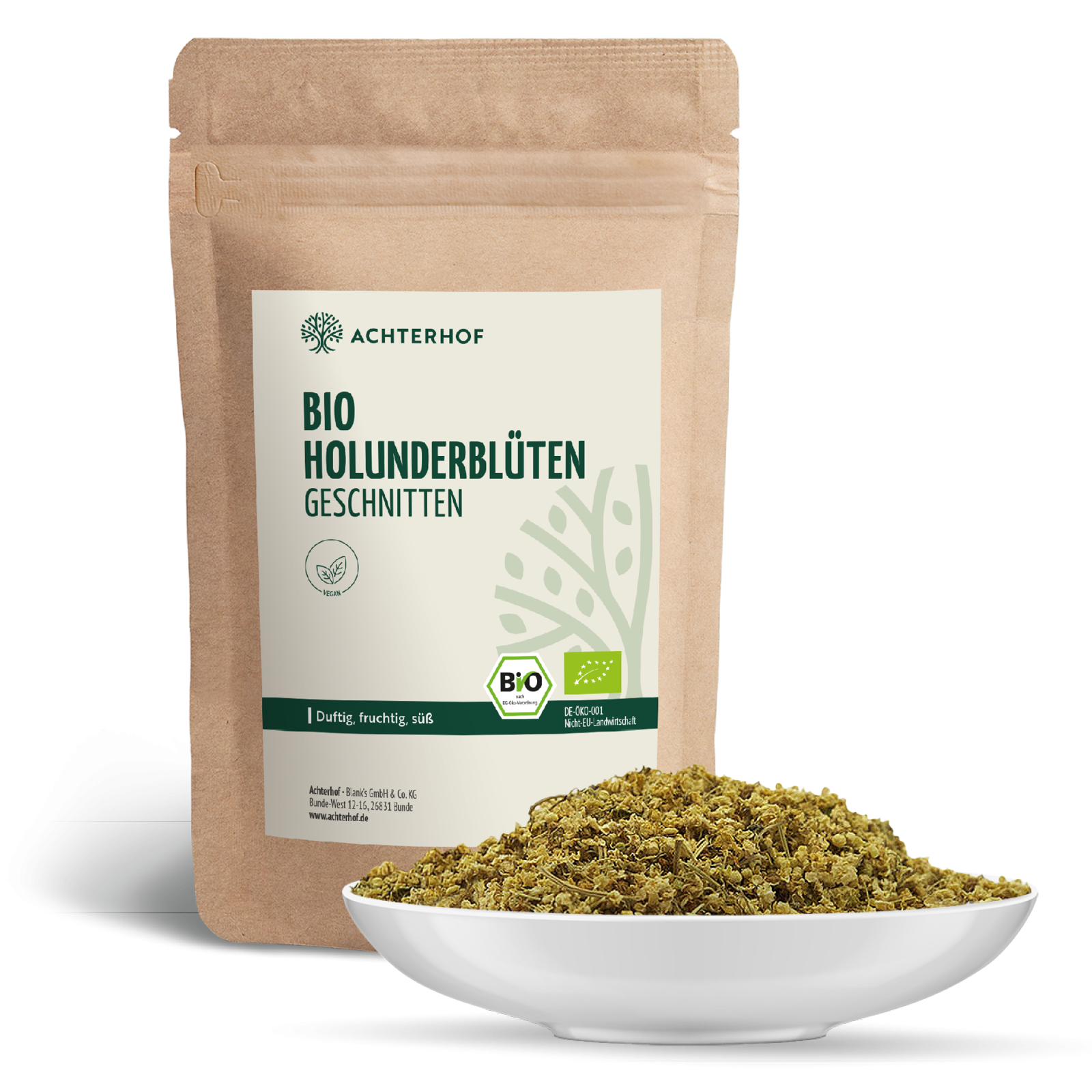 Holunderblüten geschnitten Bio (250g)
