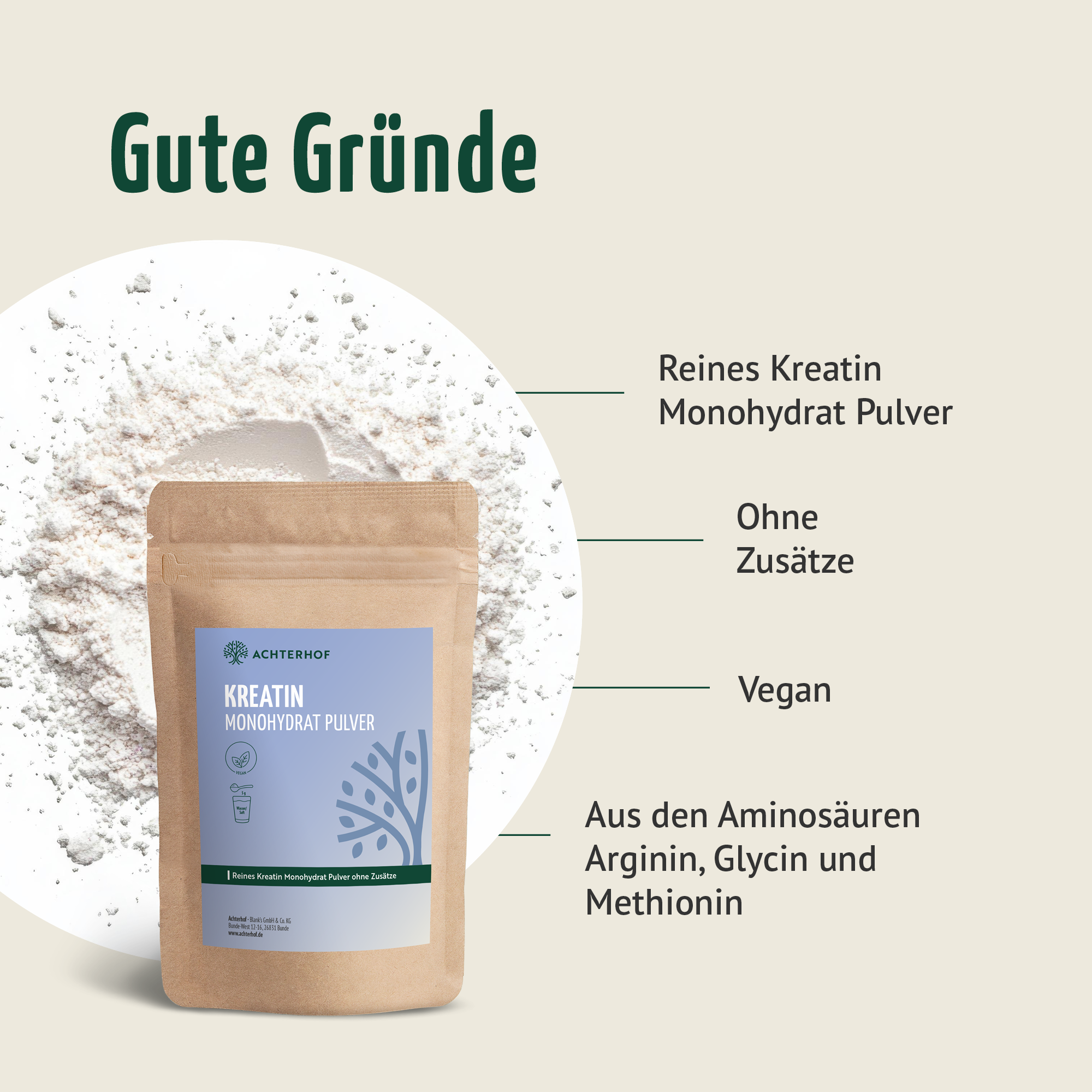 Kreatin Monohydrat Pulver (250g)
