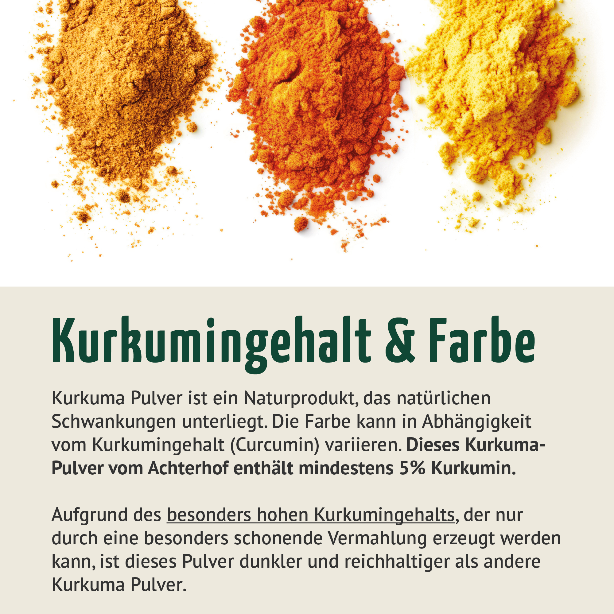 Bio Kurkuma Pulver 5% Curcumin (250g)