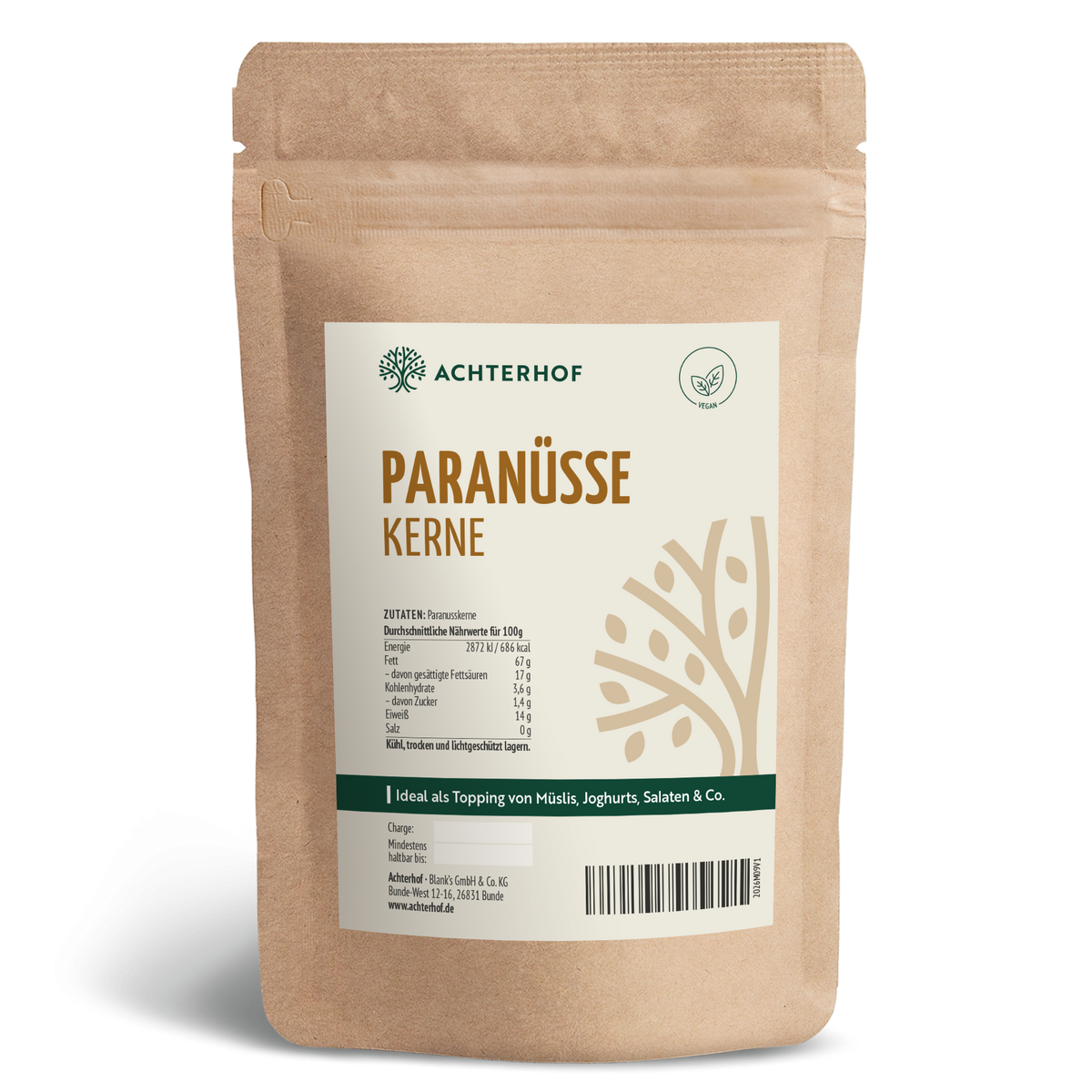 Paranusskerne ganz (100g)