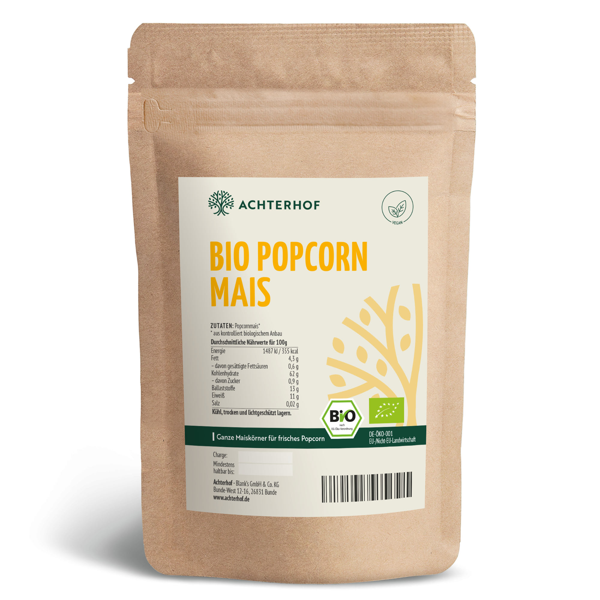 Bio Popcorn Mais (Butterfly) (1000g)