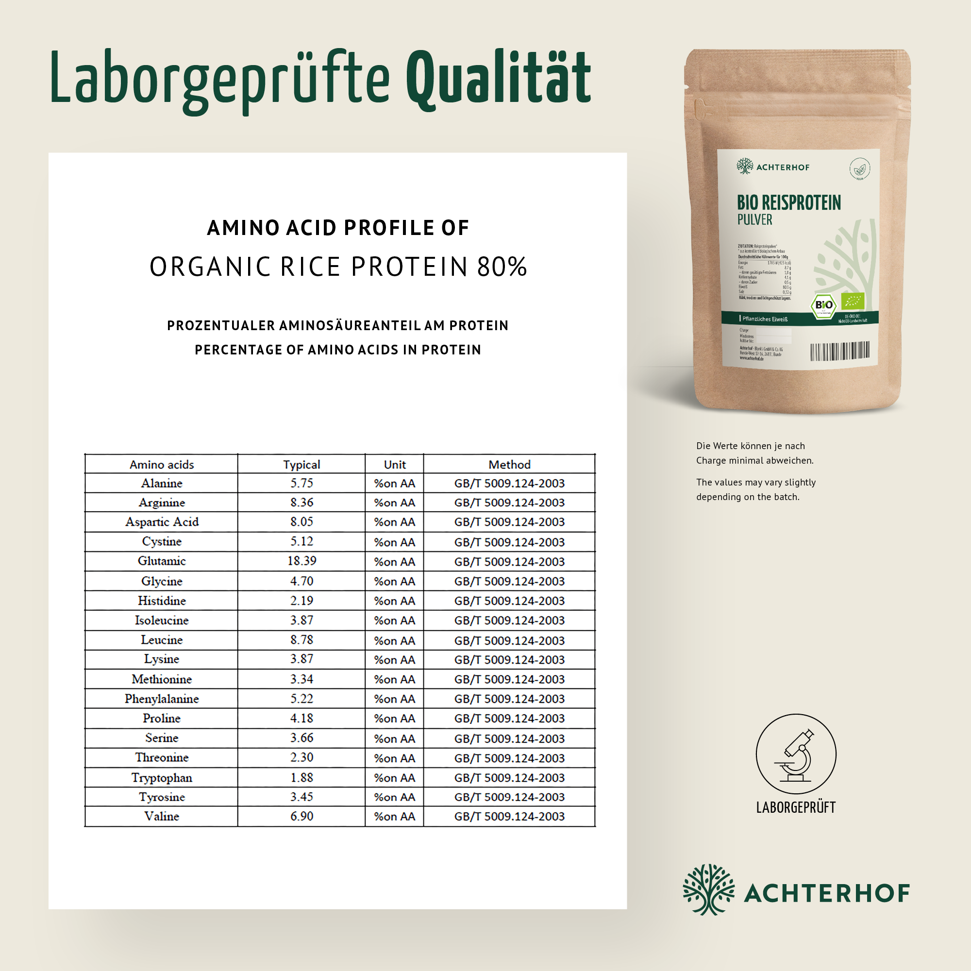 Bio Reisprotein Pulver (1000g)