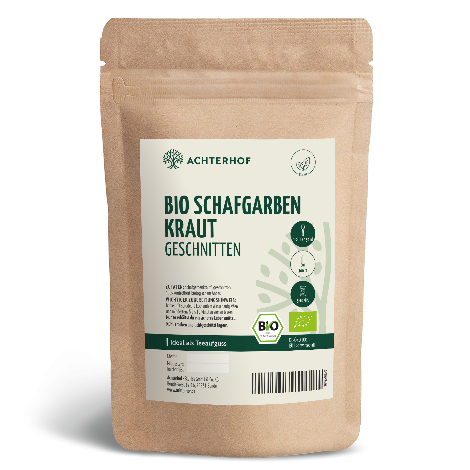 Bio Schafgarbenkraut geschnitten (250g)