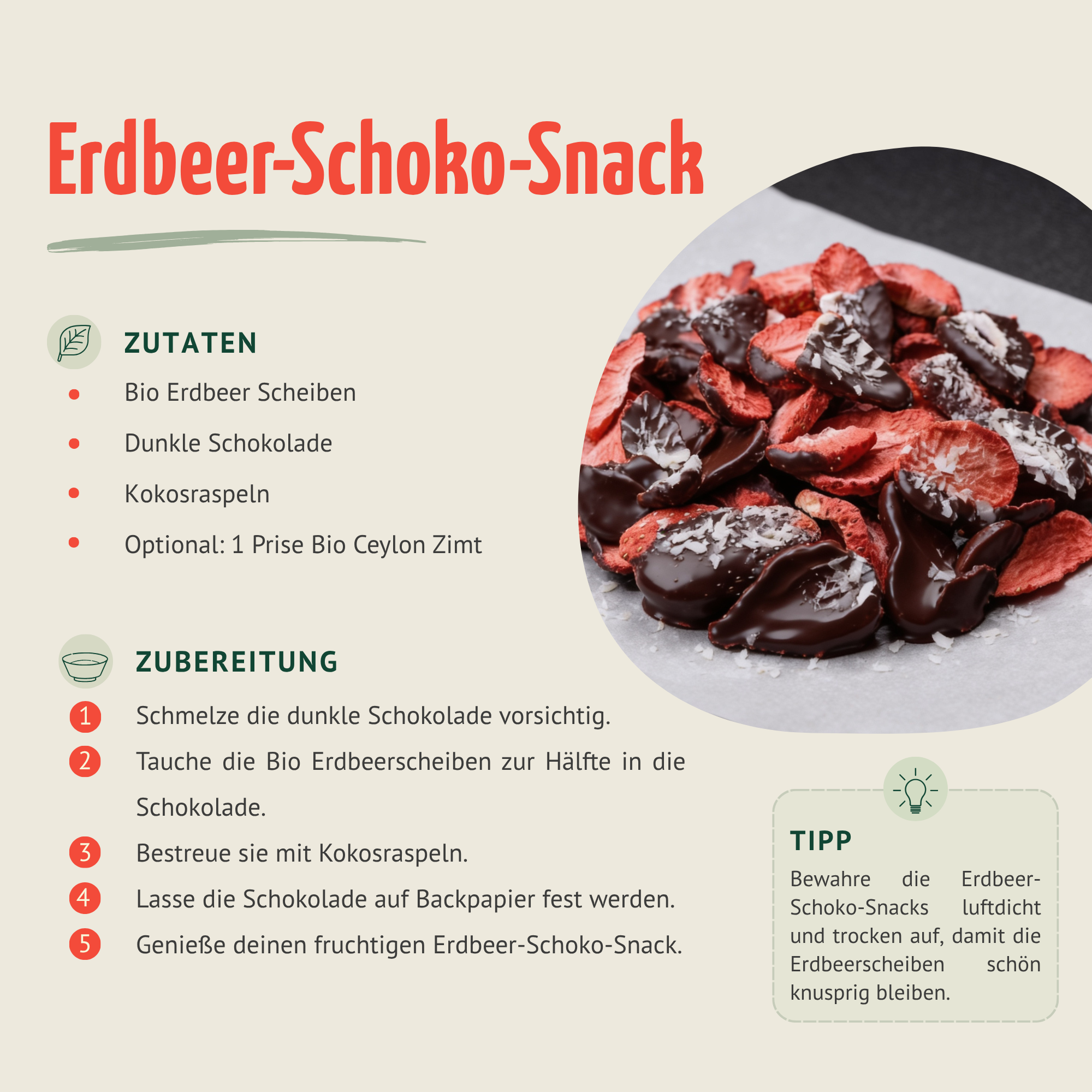 Bio Erdbeerscheiben gefriergetrocknet (100g)