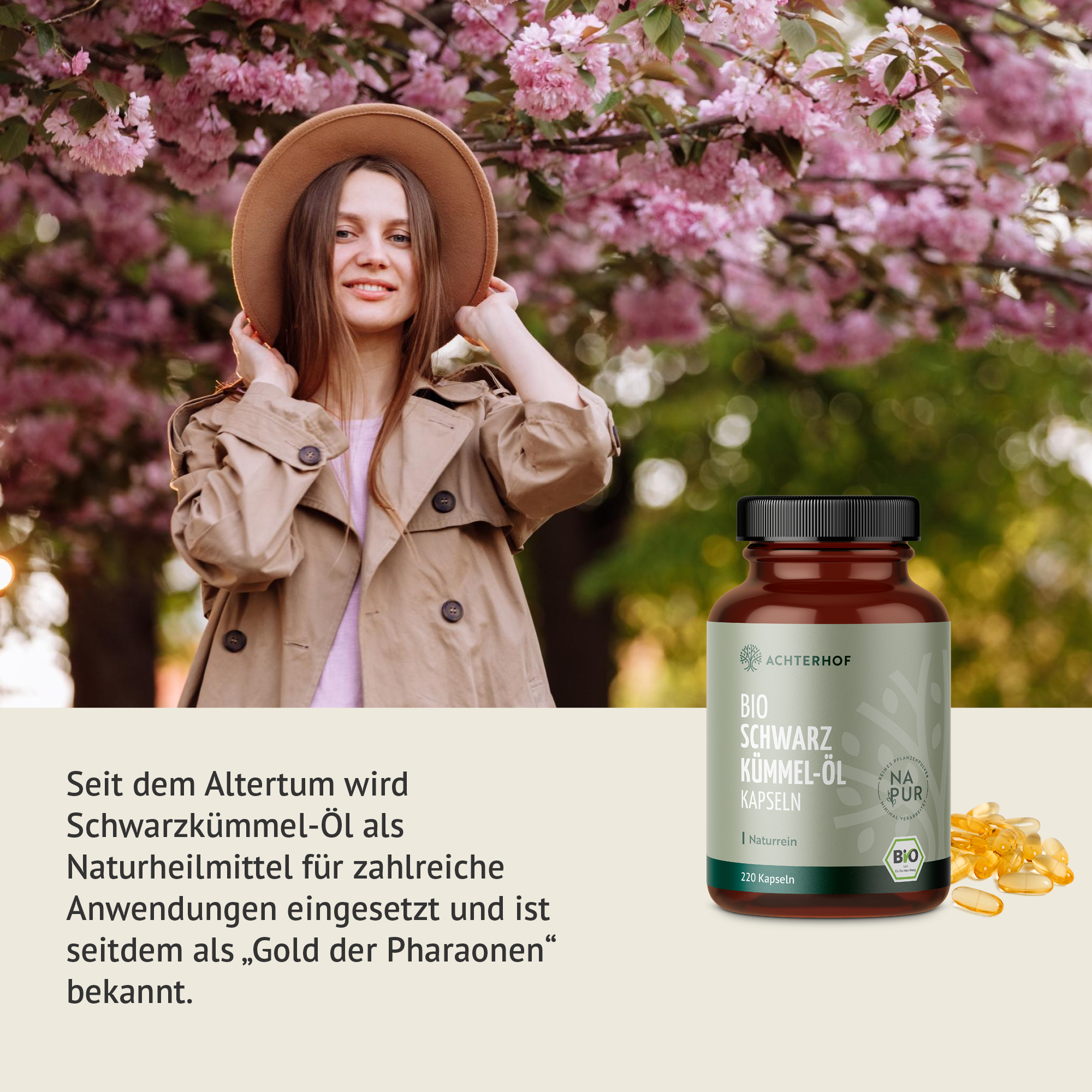 Bio Schwarzkümmel-Öl Kapseln (220 Kapseln)