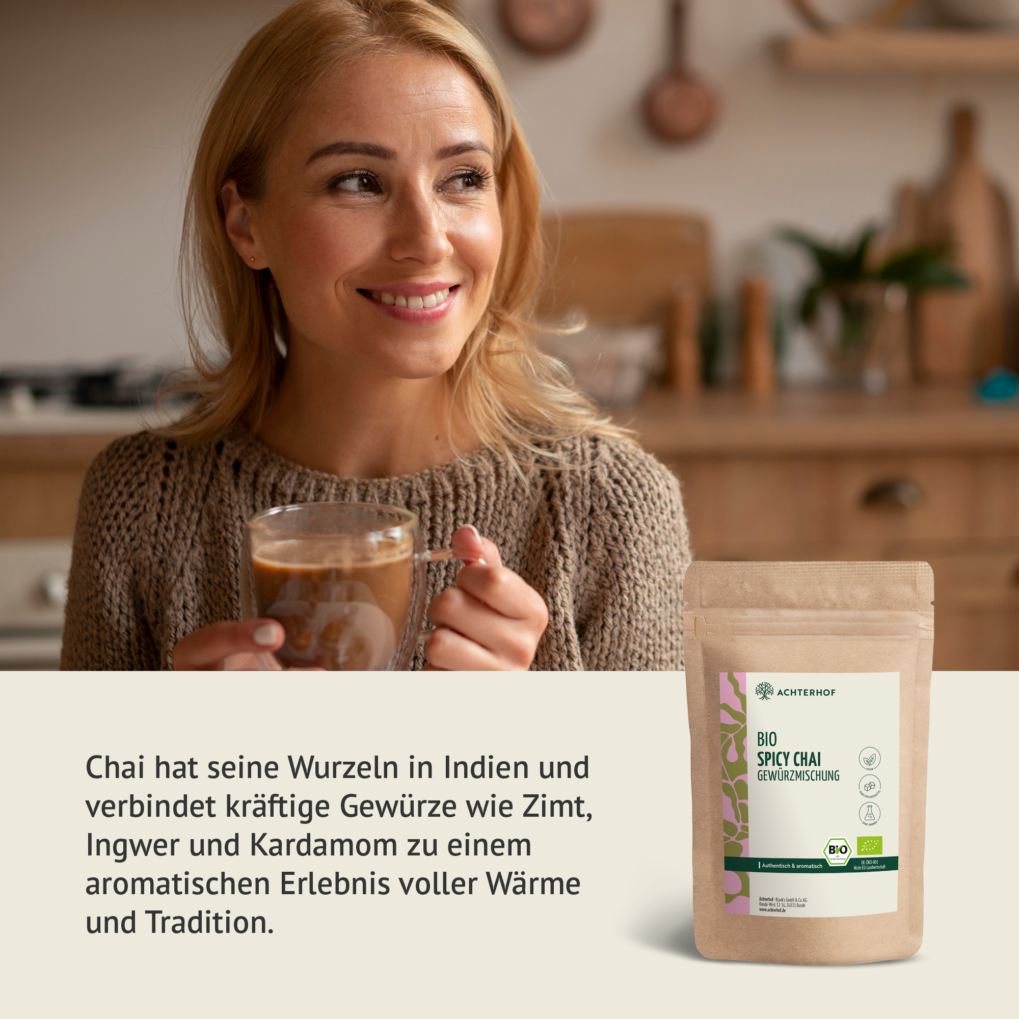 Bio Spicy Chai Gewürzmischung – zuckerfrei (250g)