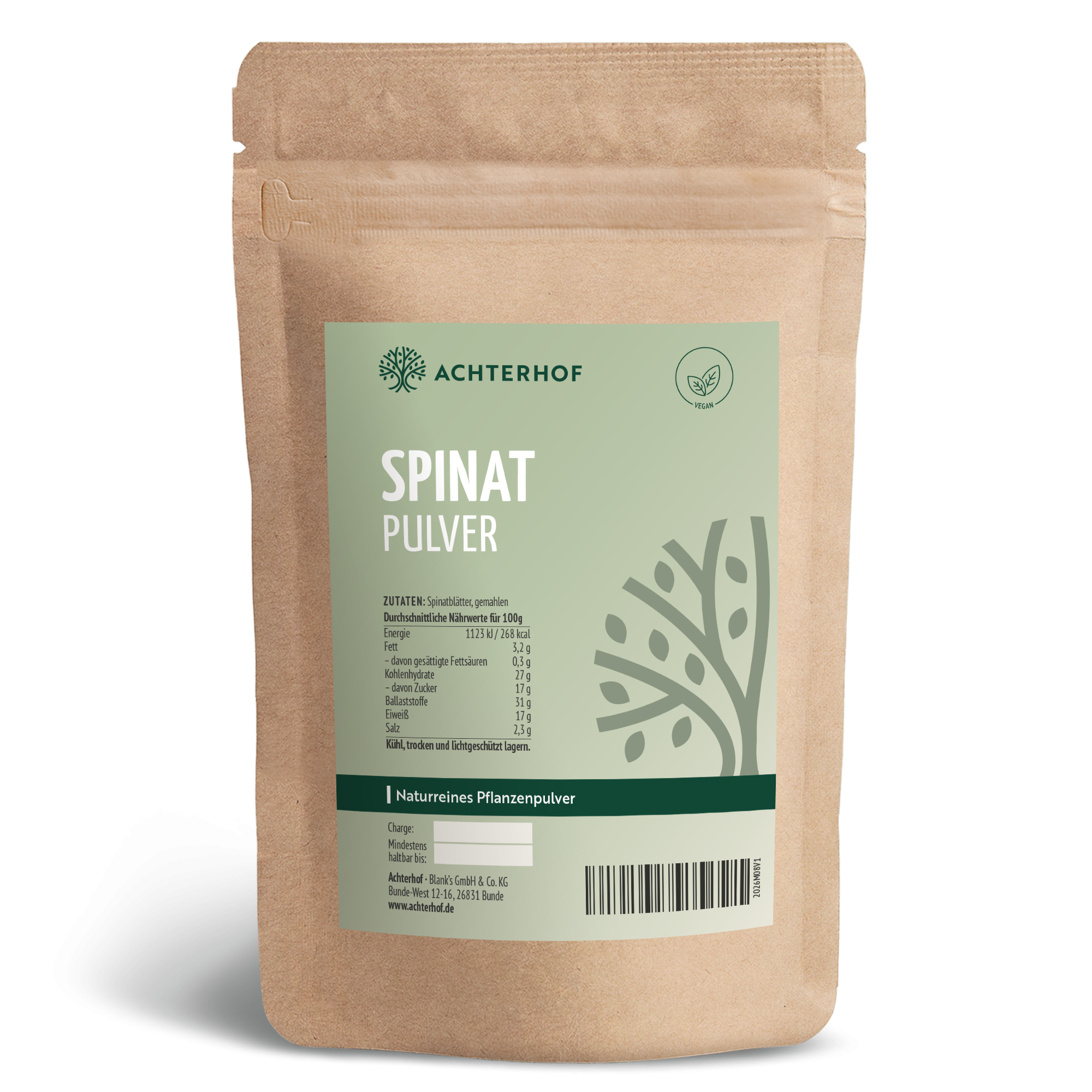 Spinat Pulver (100g)