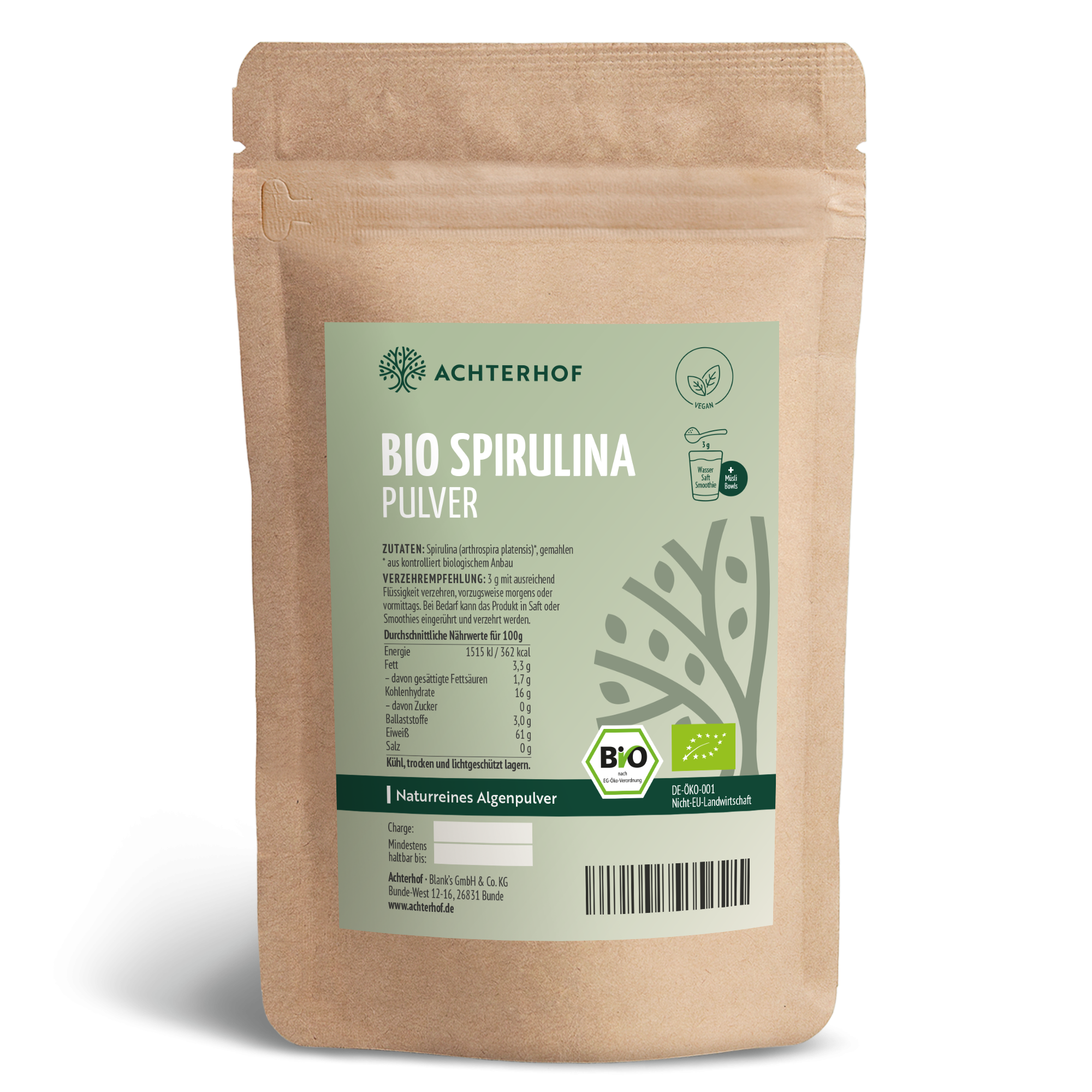 Bio Spirulina Pulver (250g)